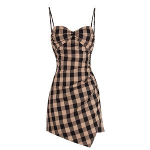 plaid mini dress